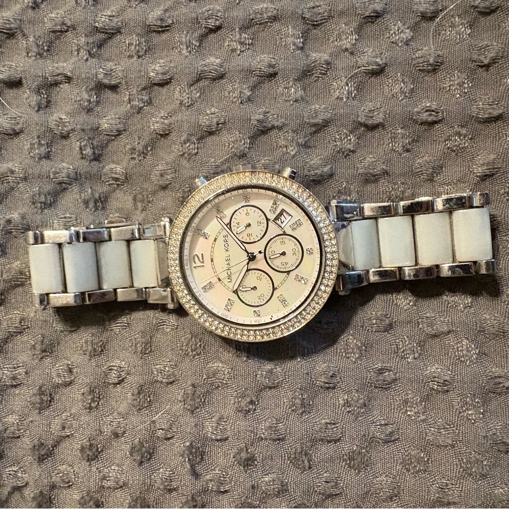 Michael Kors Silver and light blue Chronograph Watch